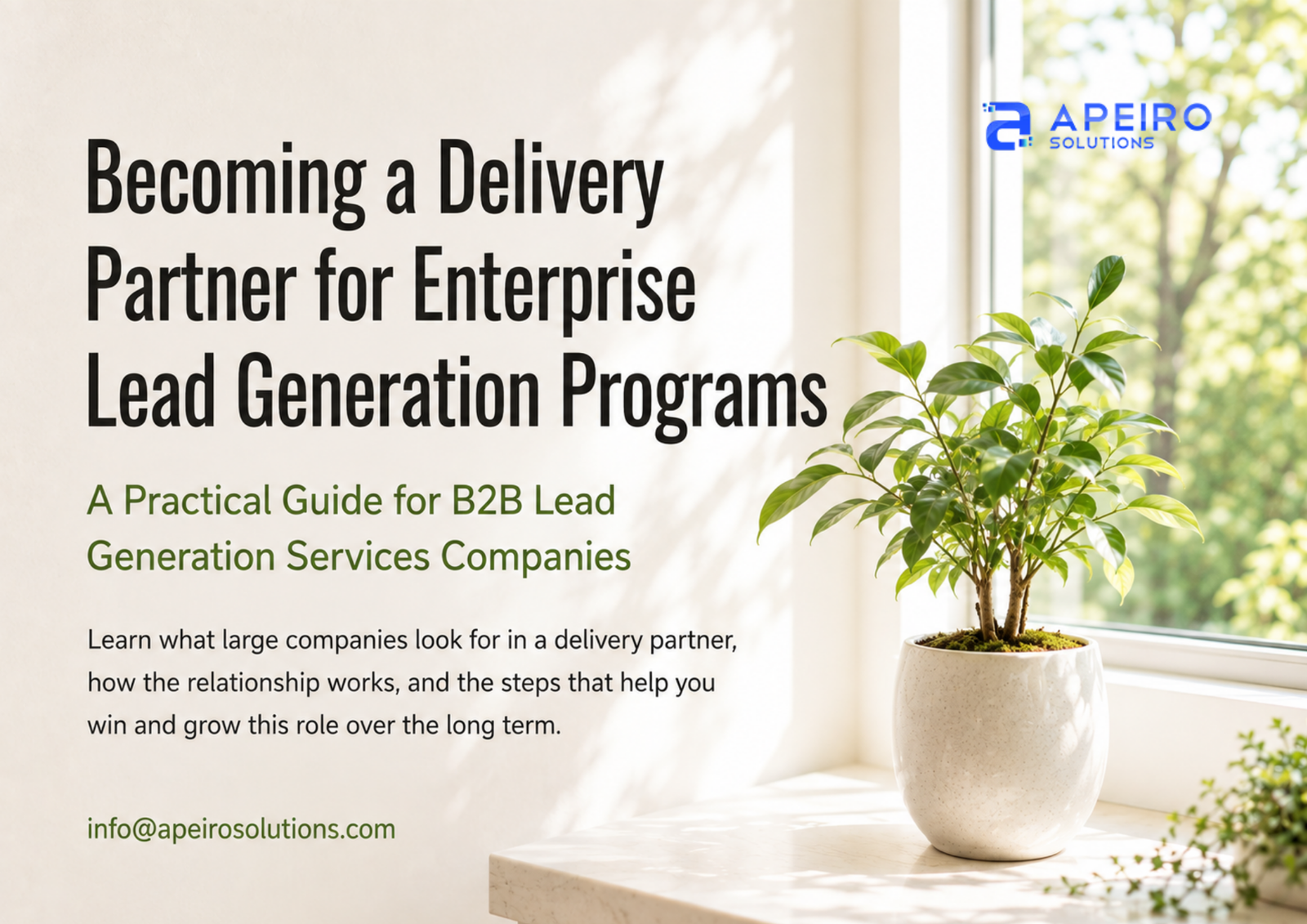 Becoming a Delivery Partner for Enterprise Lead Generation Programs
